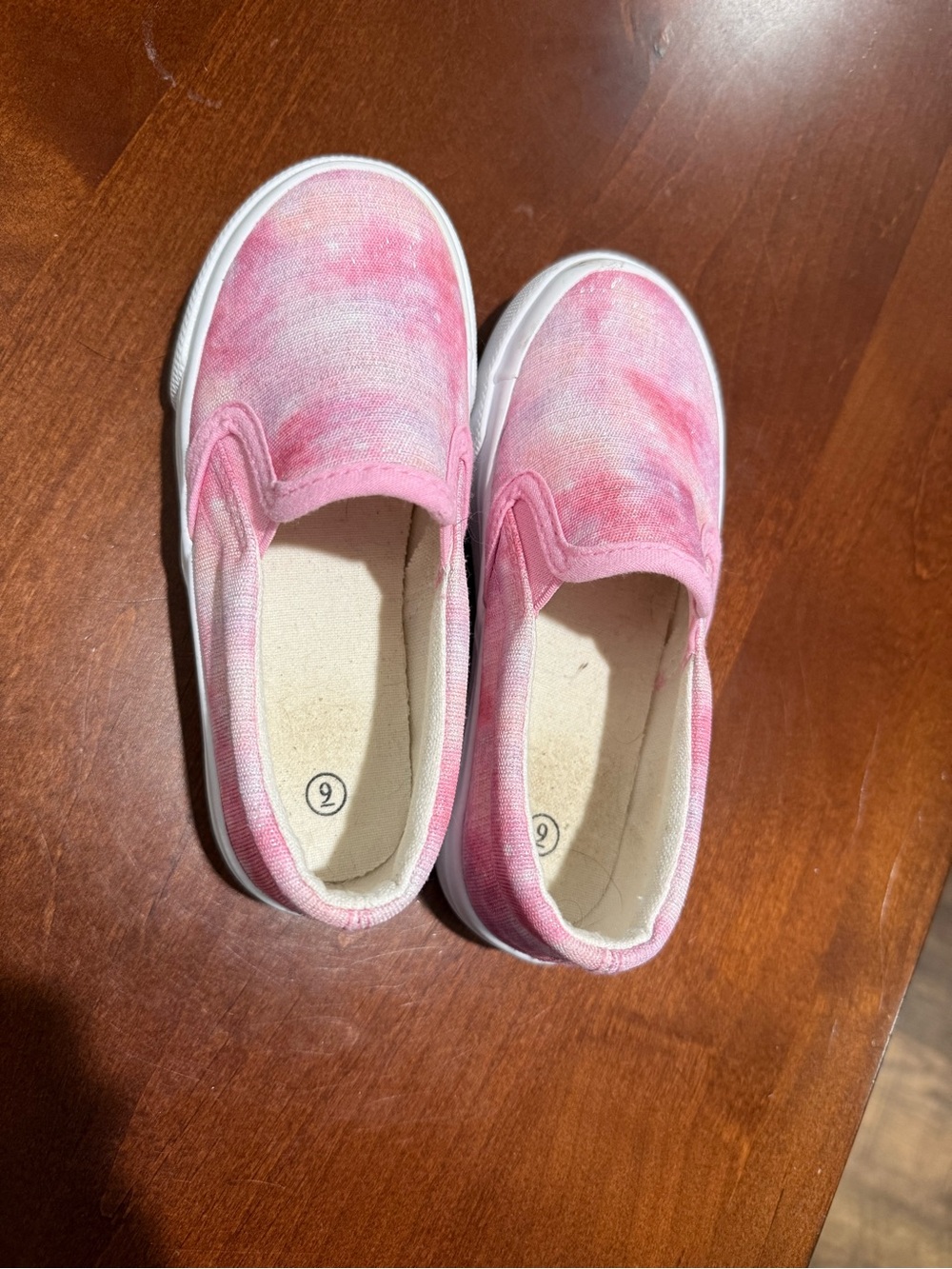 Carter's Girls Pink Tie-Dye Slip-On Sneakers